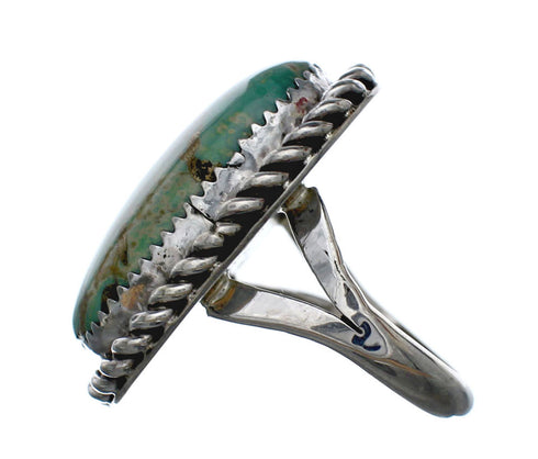 American Indian Genuine Sterling Silver Kingman Turquoise Ring Size 8 NN20210