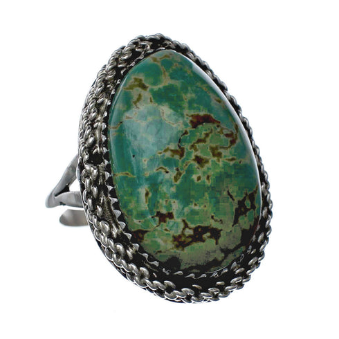American Indian Genuine Sterling Silver Kingman Turquoise Ring Size 9 NN20212