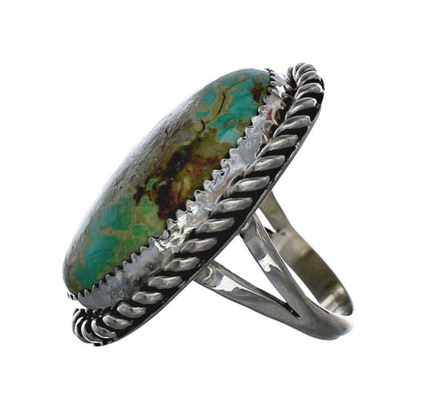 American Indian Genuine Sterling Silver Kingman Turquoise Ring Size 7 NN20213