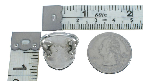 Pink Shell Navajo Sterling Silver Ring Size 6-1/4 NN20195