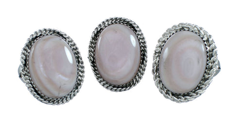 Pink Shell Navajo Sterling Silver Ring Size 6-1/4 NN20200