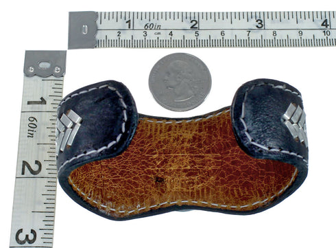 Navajo Indian Leather Sterling Silver Cuff Watch NN20300