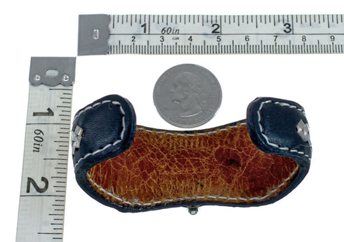 Navajo Turquoise Authentic Sterling Silver Leather Cuff Watch NN20296