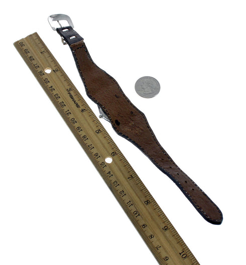 Navajo Leather Sterling Silver Watch NN20298