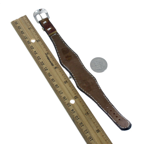 Native American Leather Sterling Silver Watch NN20307