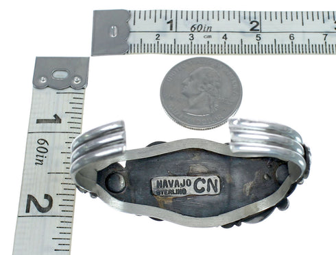Opal Authentic Sterling Silver Navajo Cuff Bracelet NN20321