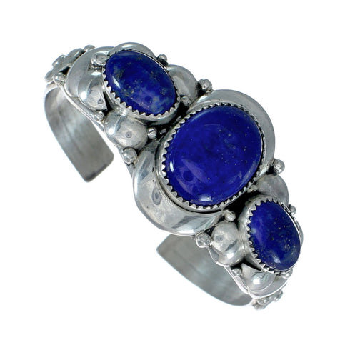 Lapis Authentic Sterling Silver Navajo Cuff Bracelet NN20325