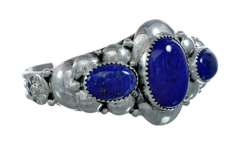 Lapis Authentic Sterling Silver Navajo Cuff Bracelet NN20325
