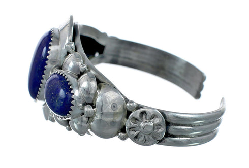 Lapis Authentic Sterling Silver Navajo Cuff Bracelet NN20325