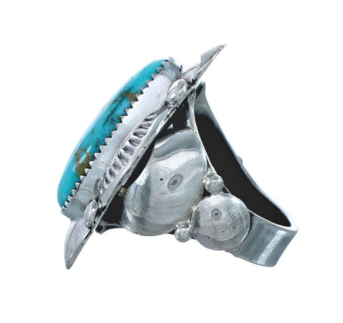 Navajo Sterling Silver Turquoise Ring Size 7-1/2 NN20329