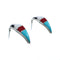 Native American Zuni Multicolor Inlay Earrings Post Hoop NN20353