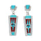 Sterling Silver Zuni Multicolor Post Dangle Earrings NN20349