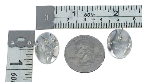 Malachite Navajo Sterling Silver Post Earrings NN20352