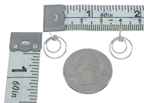 Navajo Turquoise Sterling Silver Post Earrings NN20311