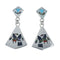 Multicolor Inlay Humming Bird Genuine Sterling Silver Zuni Earrings NN20342