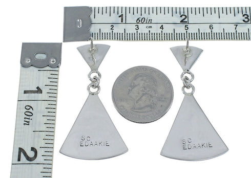 Multicolor Inlay Blue Jay Genuine Sterling Silver Zuni Earrings NN20332