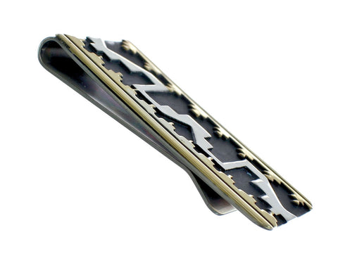 Native American Navajo Genuine Sterling Silver And 12KGF Money Clip NN20381