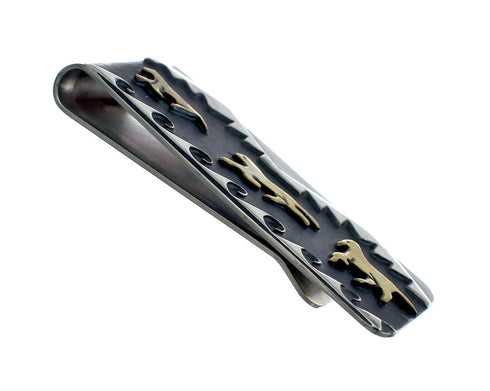 Horse Native American Navajo Genuine Sterling Silver And 12KGF Money Clip NN20382