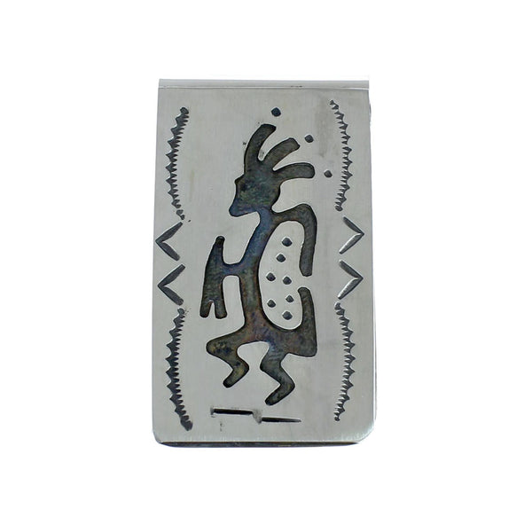 Native American Genuine Sterling Silver Kokopelli Money Clip NN20371