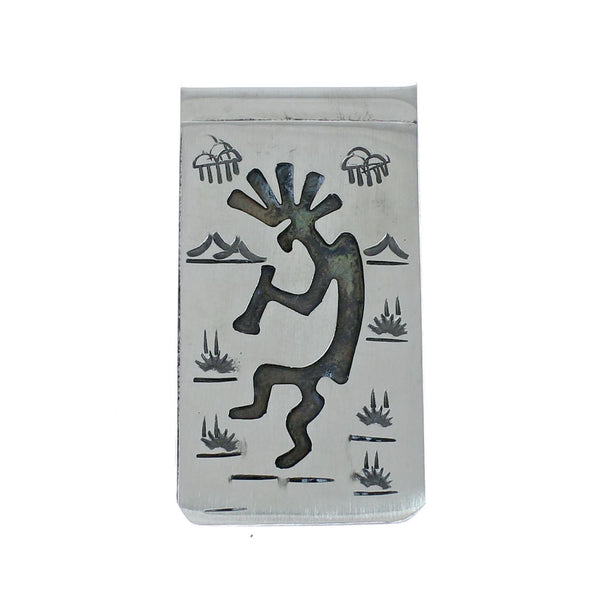 Native American Genuine Sterling Silver Kokopelli Money Clip NN20372