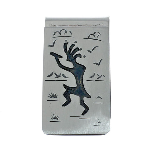 Native American Genuine Sterling Silver Kokopelli Money Clip NN20388