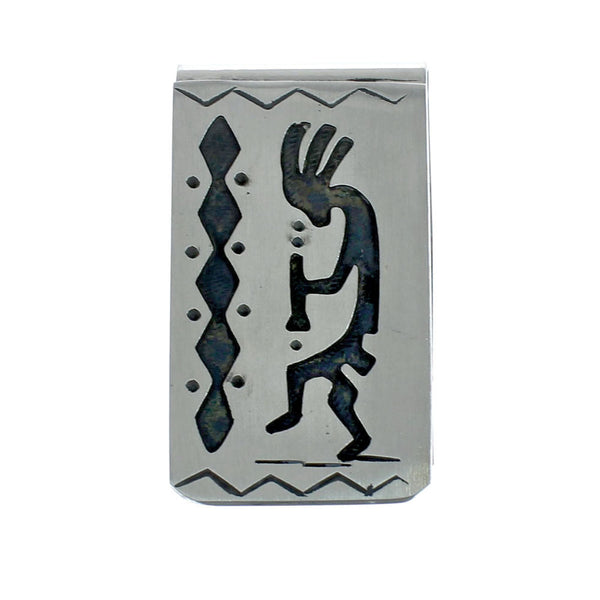 Native American Genuine Sterling Silver Kokopelli Money Clip NN20389