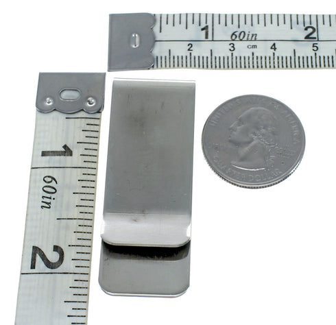 Navajo Feather Malachite Multi-Stone Sterling Silver Money Clip NN20383