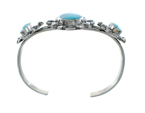 Navajo Multistone Turquoise Sterling Silver Cuff Bracelet NX11580