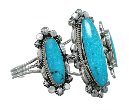 Navajo Multistone Turquoise Sterling Silver Cuff Bracelet NX11581