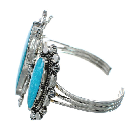 Navajo Multistone Turquoise Sterling Silver Cuff Bracelet NX11581