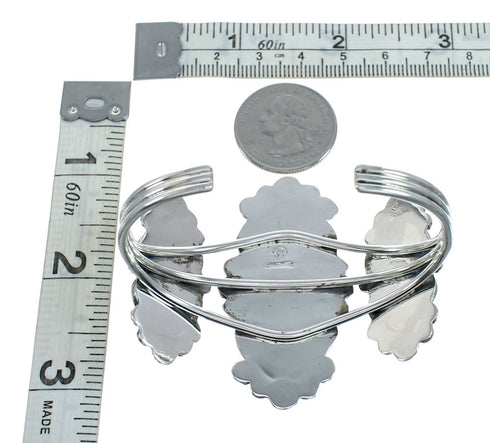 Navajo Multistone Turquoise Sterling Silver Cuff Bracelet NX11581