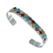 Zuni Multicolor Authentic Sterling Silver Jewelry Cuff Bracelet NX11592