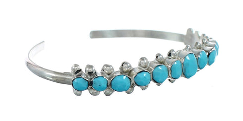 Turquoise and Sterling Silver Zuni Indian Cuff Bracelet NX11587