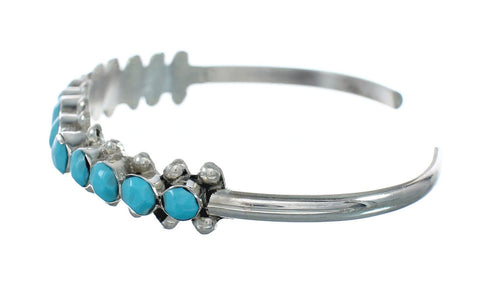 Turquoise and Sterling Silver Zuni Indian Cuff Bracelet NX11587