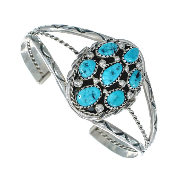 Navajo Indian Turquoise Sterling Silver Cuff Bracelet NX11584
