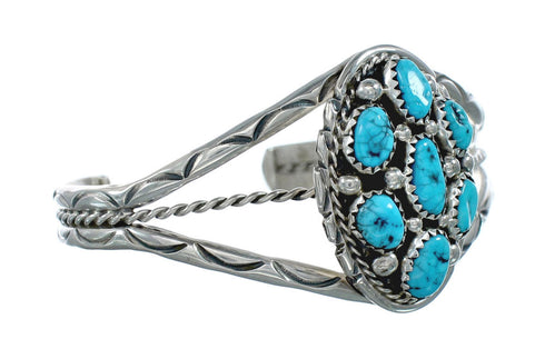 Navajo Indian Turquoise Sterling Silver Cuff Bracelet NX11584