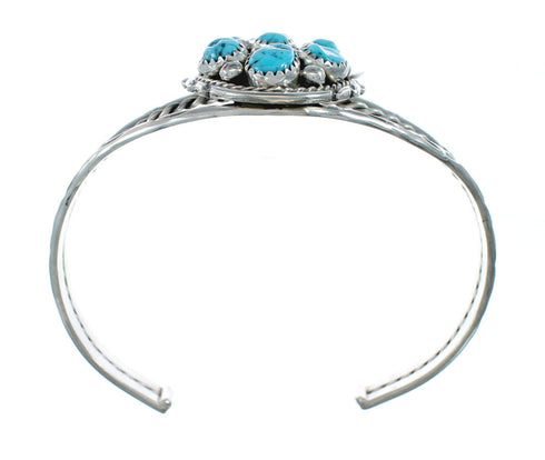 Navajo Indian Turquoise Sterling Silver Cuff Bracelet NX11584