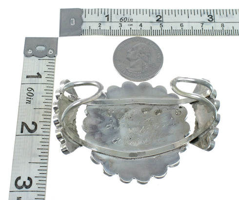 Multicolor Inlay Zuni Sun Sterling Silver Cuff Bracelet NX11591