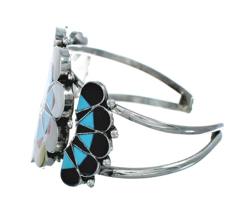 Multicolor Zuni Sun Sterling Silver Cuff Bracelet NX11598