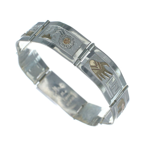 Sterling Silver 12 KGF Link Bracelet NX11597