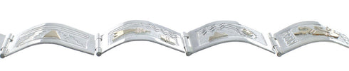Sterling Silver 12 KGF Link Bracelet NX11594