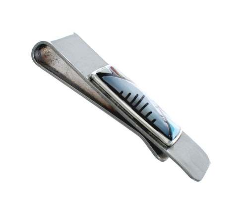 Zuni Multicolor Inlay Sterling Silver Money Clip NX11608