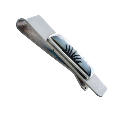 Zuni Multicolor Inlay Sterling Silver Money Clip NX11609
