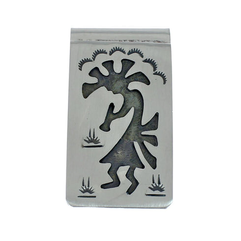 Native American Genuine Sterling Silver Kokopelli Money Clip NX11611