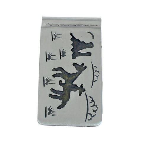 Native American Genuine Sterling Silver Horse Money Clip NX11612
