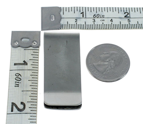 Genuine Native American Turquoise Sterling Silver Money Clip NX11613