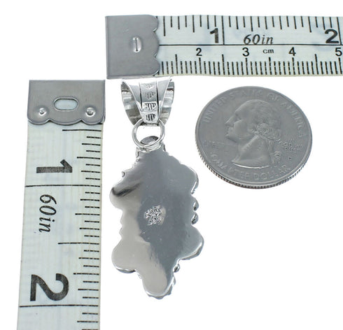 Turquoise Authentic Sterling Silver Navajo Pendant NX11676