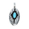 Navajo American Indian Genuine Sterling Silver Turquoise Pendant NX11679