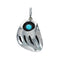 Native American Navajo Bear Paw Sterling Silver Turquoise Pendant NX11683