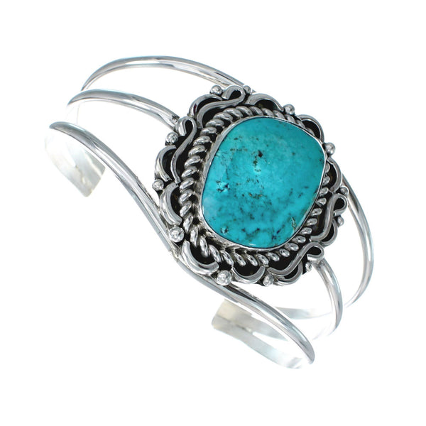 Genuine Navajo Large Turquoise Sterling Silver Cuff Bracelet NN20523